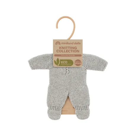 Miniland Knitted Doll Pyjamas 21cm  Grey - Modern Teaching Aids NZ