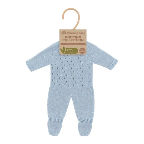 Miniland Knitted Doll Pyjamas 38cm  Blue - Modern Teaching Aids NZ