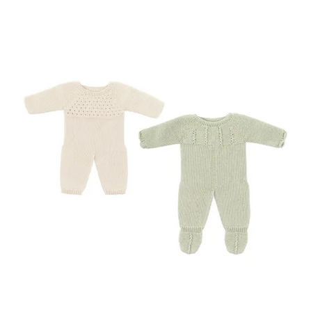 Miniland Knitted Doll Pyjamas 40cm Set of 2 - Modern Teaching Aids NZ