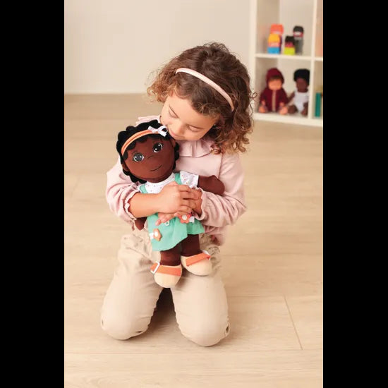 Diversity Fastening Soft Doll African Girl - Modern Teaching Aids NZ