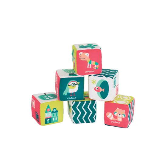 Feel to Learn Soft Rattle Cubes Set - Modern Teaching Aids NZ