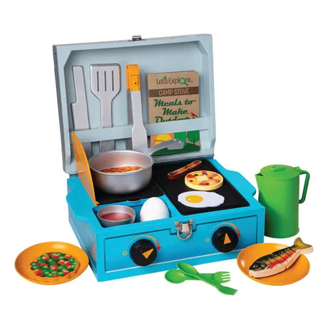 Melissa & Doug Let's Explore - Wooden Camp Stove Play Set - Modern Teaching Aids NZ