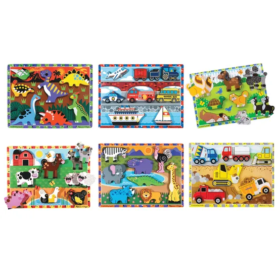 Melissa & Doug Chunky Puzzle Set of 6