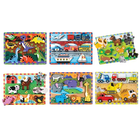 Melissa & Doug Chunky Puzzle Set of 6