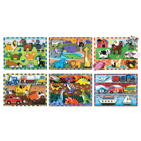 Melissa & Doug Chunky Puzzle Set of 6