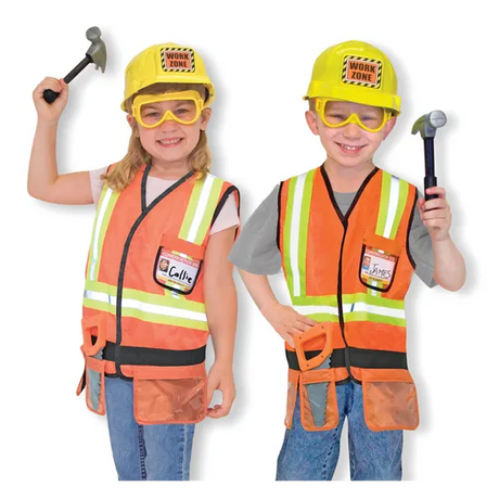 Melissa & Doug - Construction Worker Costume Set Single - Modern Teaching Aids NZ