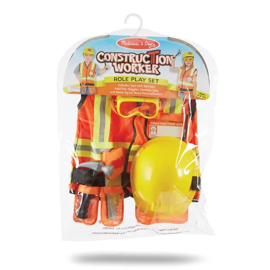 Melissa & Doug - Construction Worker Costume Set Single - Modern Teaching Aids NZ