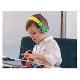 Moki Kids Safe Headphones - Yellow/Blue - Modern Teaching Aids NZ