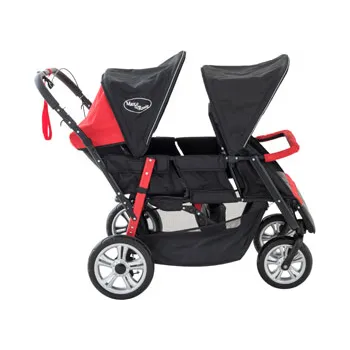 Max & Rosie Multi-Seat Stroller Quad Red - Set of 2