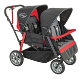 Max & Rosie Quad Multi-Seat Stroller Red - Modern Teaching Aids NZ