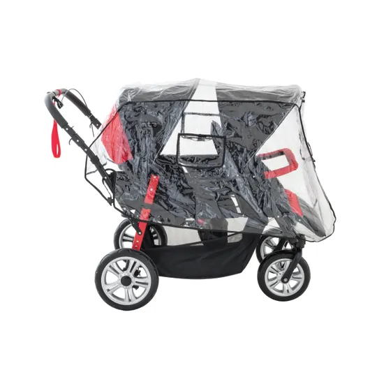Max & Rosie Quad Multi-Seat Stroller Red - Modern Teaching Aids NZ
