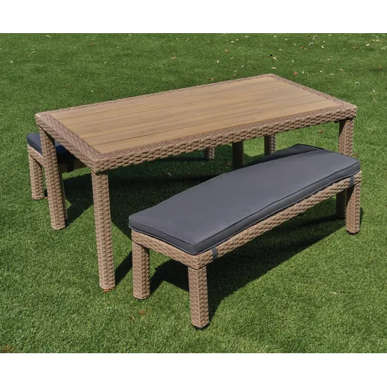Harmony  Outdoor Wicker Table and Benches