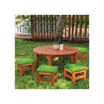 Harmony Education Outdoor Round Table and Grass Stools
