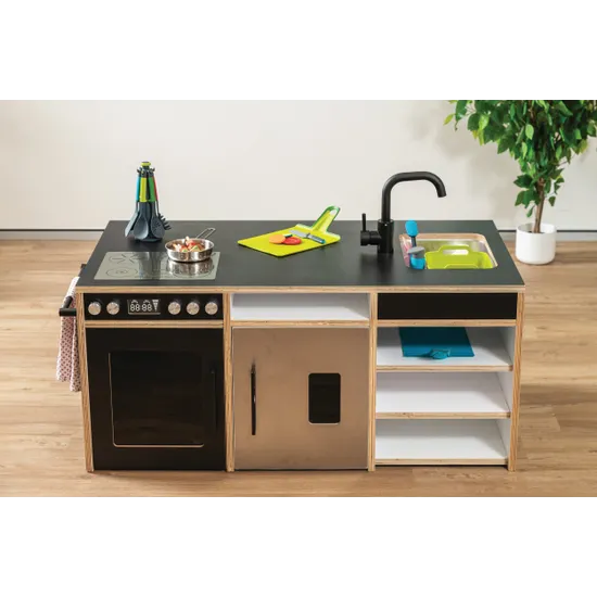 MTA Kitchen & Laundry Play Station - Black - Modern Teaching Aids NZ