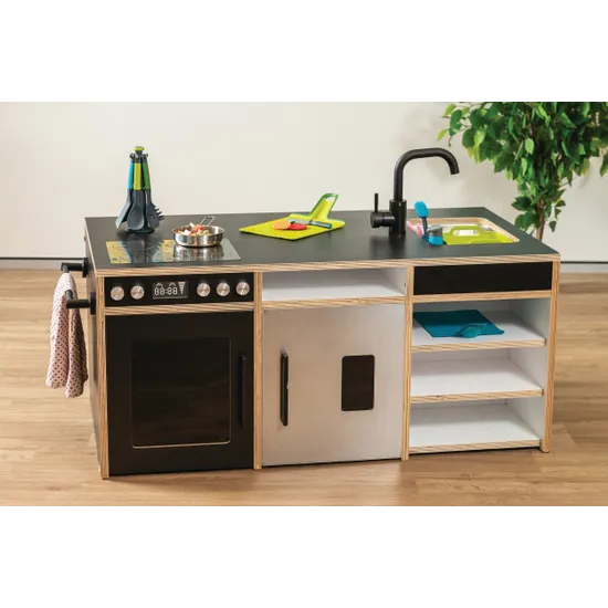 MTA Kitchen & Laundry Play Station - Black - Modern Teaching Aids NZ