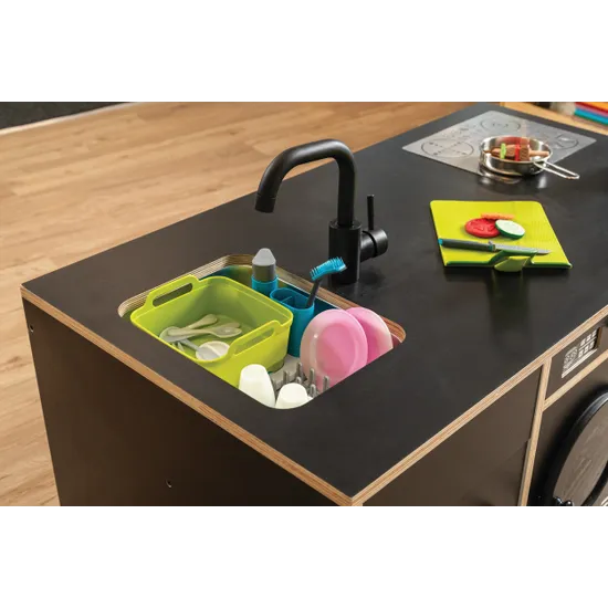 MTA Kitchen & Laundry Play Station - Black - Modern Teaching Aids NZ