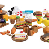 MTA Wooden Food & Crockery Set 47 Pieces - Modern Teaching Aids NZ