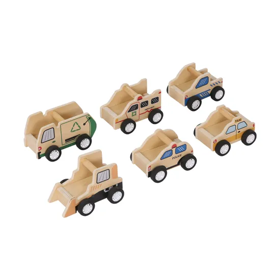 MTA Wooden Cars Set of 6 - Modern Teaching Aids NZ