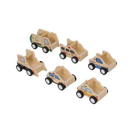 MTA Wooden Cars Set of 6 - Modern Teaching Aids NZ
