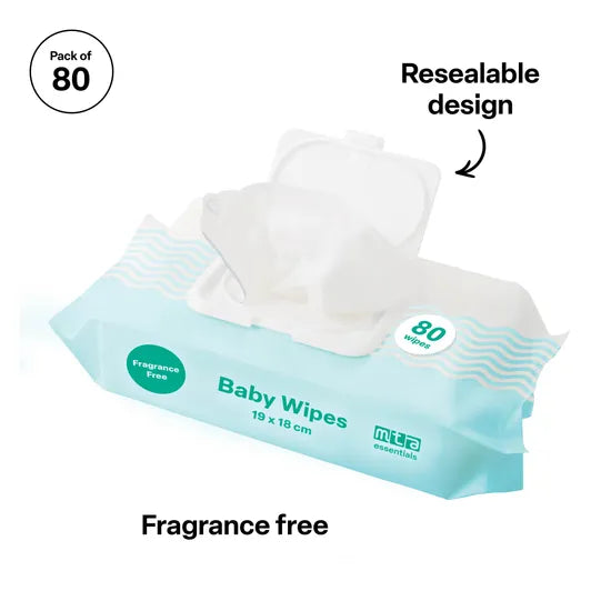 MTA Essentials Baby Wipes - 12 x Pack of 80