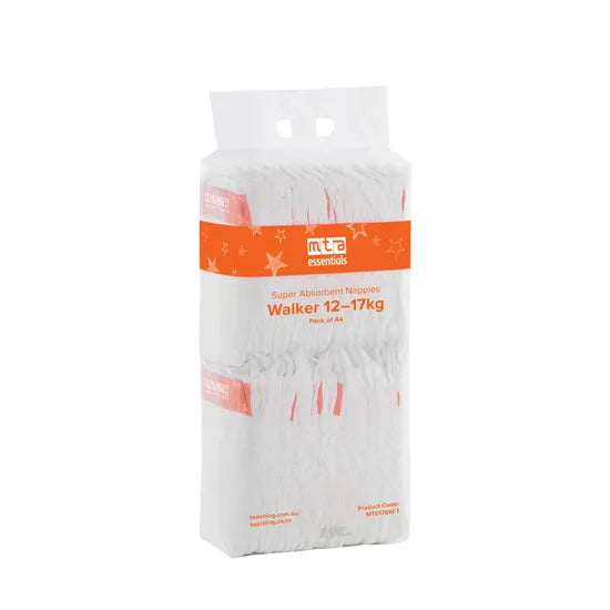 MTA Essentials Nappies Walker 12-17 kg - Pack of 44 - Modern Teaching Aids NZ