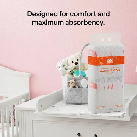 MTA Essentials Nappies - Walker, 12-17 kg, Pack of 176