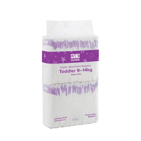 MTA Essentials Nappies Toddler 9-14 kg - Pack of 54 - Modern Teaching Aids NZ