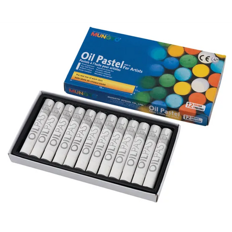 Mungyo White Oil Pastels - Box of 12 - Modern Teaching Aids NZ