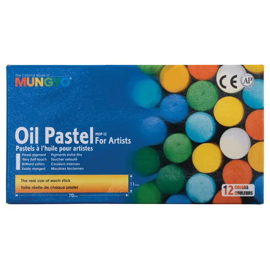 Mungyo White Oil Pastels - Box of 12 - Modern Teaching Aids NZ