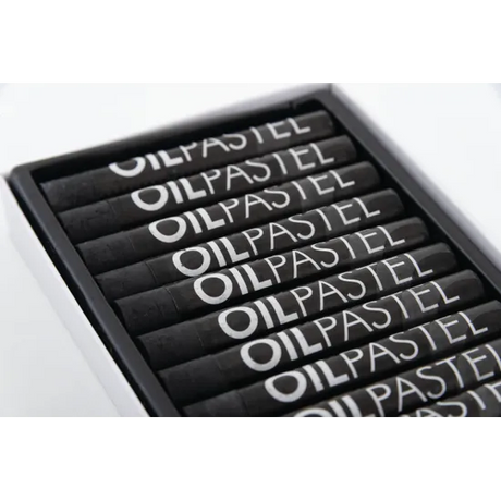 Mungyo Black Oil Pastels - Box of 12 - Modern Teaching Aids NZ
