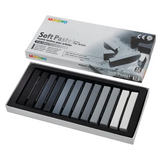 Mungyo Soft Pastels, Grey Tone - Box of 12 - Modern Teaching Aids NZ