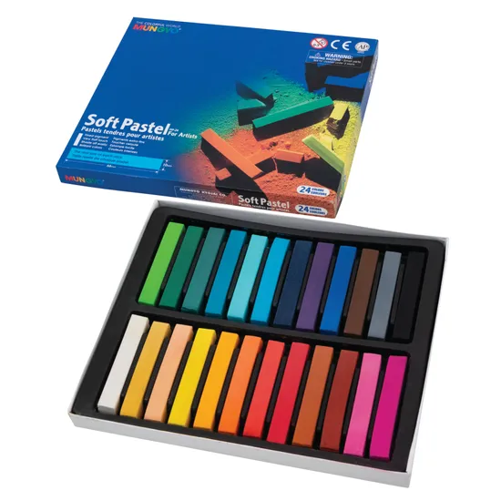 Mungyo Soft Pastels, Assorted - Box of 24 - Modern Teaching Aids NZ
