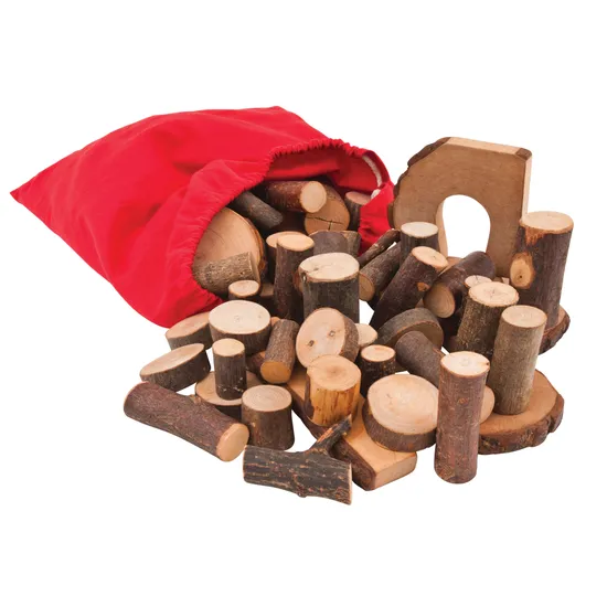 Tree Blocks 36 Pieces Sanded and Oiled - Modern Teaching Aids NZ