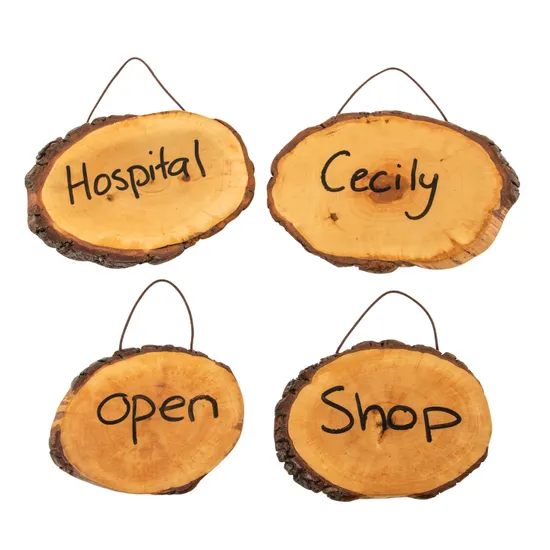Write-On Wooden Hanging Boards - Pack of 4 - Modern Teaching Aids NZ