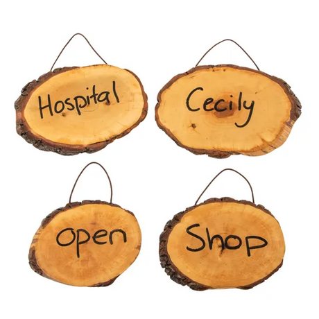 Write-On Wooden Hanging Boards - Pack of 4 - Modern Teaching Aids NZ