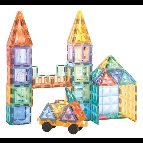 Magnetic Tiles & Car Set 100 Pieces - Modern Teaching Aids NZ