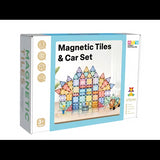 Magnetic Tiles & Car Set 100 Pieces - Modern Teaching Aids NZ