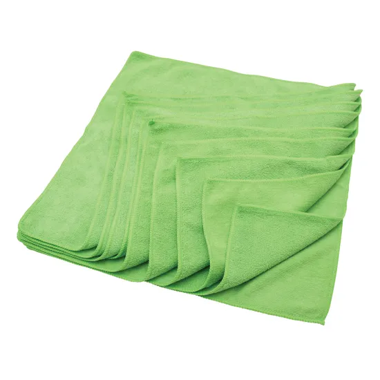 Microfibre Cloth Green - Pack of 10 - Modern Teaching Aids NZ