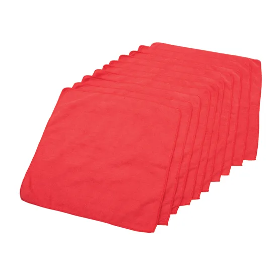 Microfibre Cloth Red - Pack of 10 - Modern Teaching Aids NZ