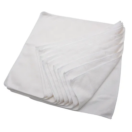 Microfibre Cloth White - Pack of 10 - Modern Teaching Aids NZ