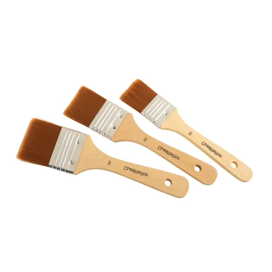 Large Area Taklon Paint Paint Brush Set of 3 - Modern Teaching Aids NZ