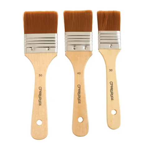 Large Area Taklon Paint Paint Brush Set of 3 - Modern Teaching Aids NZ
