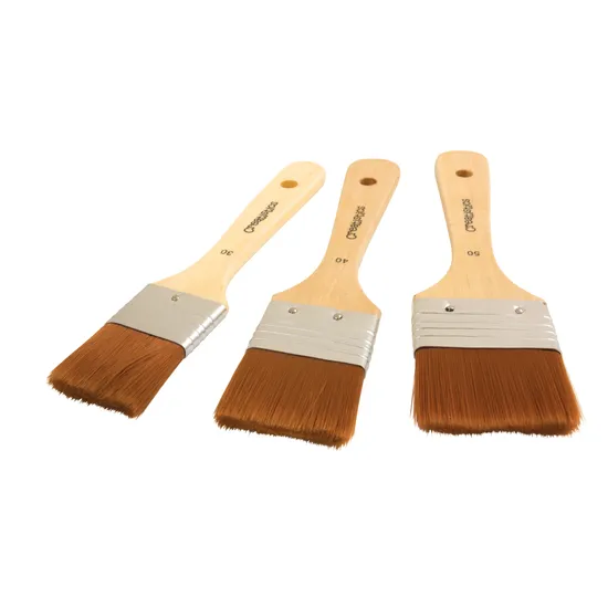 Large Area Taklon Paint Paint Brush Set of 3 - Modern Teaching Aids NZ