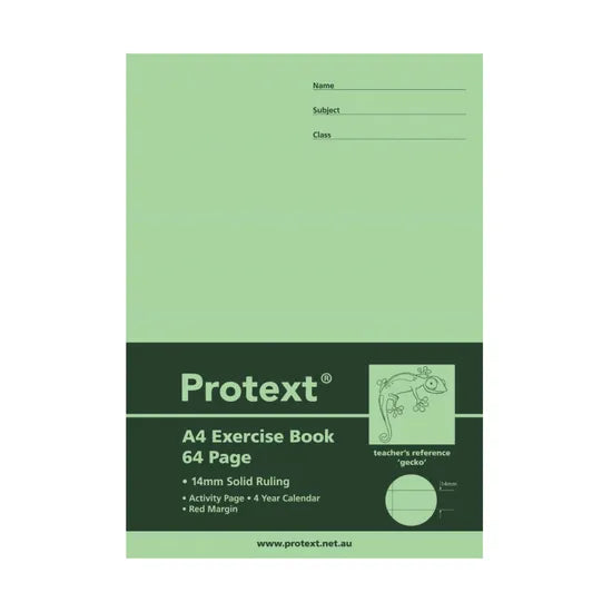 Protext Exercise Book A4 14mm 64p - Modern Teaching Aids NZ
