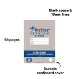 Writer Premium Story Book 330x240 mm Plain / 18 mm 64p - Modern Teaching Aids NZ