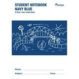 Writer Student Notebook Navy Blue 250x175 mm 4 mm 32p - Modern Teaching Aids NZ