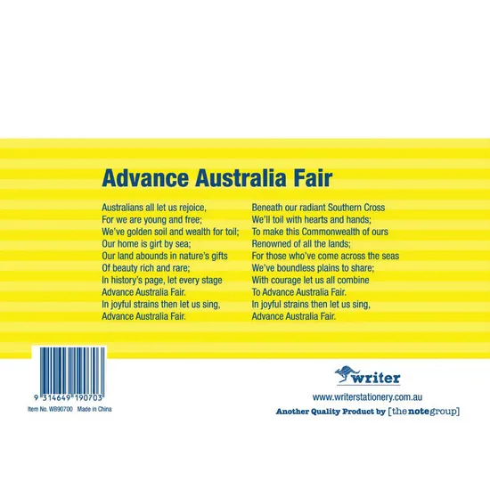 Writer Student Notebook Yellow 175x240 mm 10 mm 32p - Modern Teaching Aids NZ