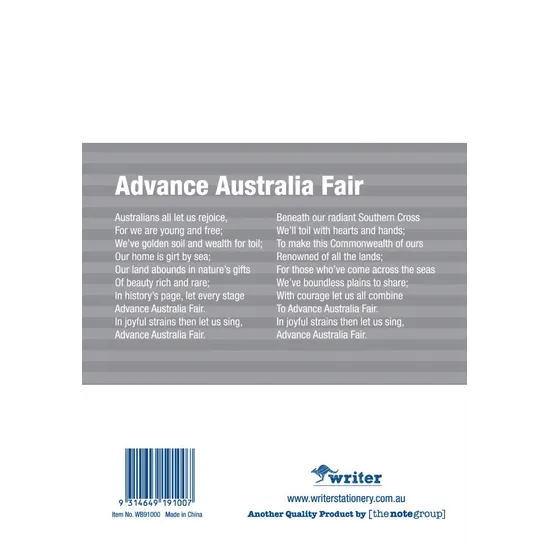 Writer Student Notebook Dark Grey 250x175 mm 10 mm 64p - Modern Teaching Aids NZ