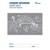 Writer Student Notebook Dark Grey 250x175 mm 10 mm 64p - Modern Teaching Aids NZ