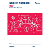Writer Student Notebook Red 250x175 mm 12 mm 64p - Modern Teaching Aids NZ